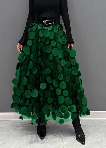 Jupe Patchwork Tulle À Pois Pour Femme Élégante Pour Toutes Occasions Avec Volants