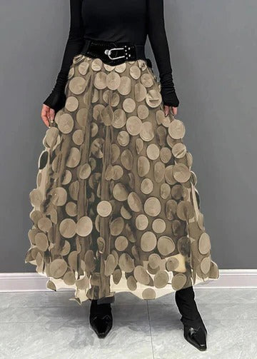 Jupe Patchwork Tulle À Pois Pour Femme Élégante Pour Toutes Occasions Avec Volants