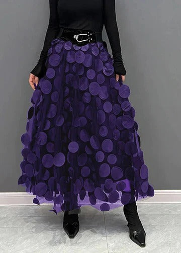 Jupe Patchwork Tulle À Pois Pour Femme Élégante Pour Toutes Occasions Avec Volants