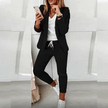 Ensemble Blazer et Pantalon Pour Femme Style Raffiné et Confortable Pour Toutes Occasions