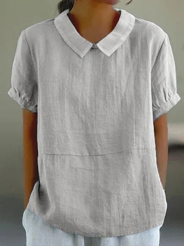 Top Femme Couleur Unie Minimaliste Léger Confort Quotidien Idéal Été Décontracté Pour Toutes Occasions