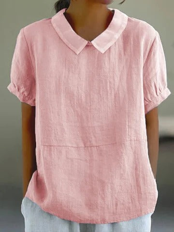 Top Femme Couleur Unie Minimaliste Léger Confort Quotidien Idéal Été Décontracté Pour Toutes Occasions