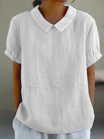 Top Femme Couleur Unie Minimaliste Léger Confort Quotidien Idéal Été Décontracté Pour Toutes Occasions