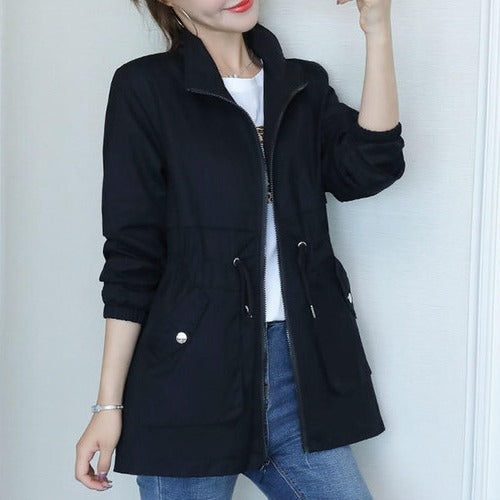 Amawinc Veste Zip Léger Pour Le Quotidien Polyvalente Veste Extérieure Par Temps Changeant