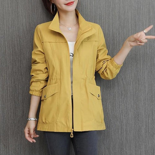 Amawinc Veste Zip Léger Pour Le Quotidien Polyvalente Veste Extérieure Par Temps Changeant