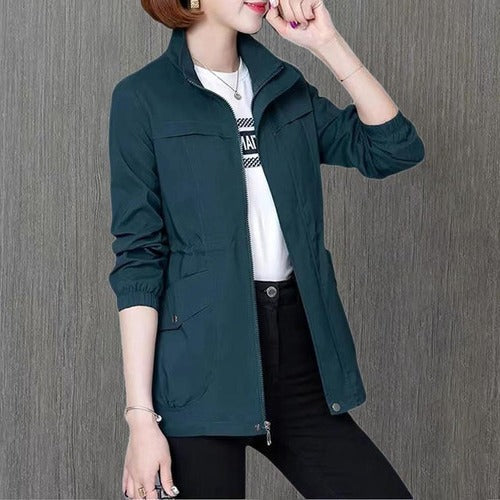 Amawinc Veste Zip Léger Pour Le Quotidien Polyvalente Veste Extérieure Par Temps Changeant