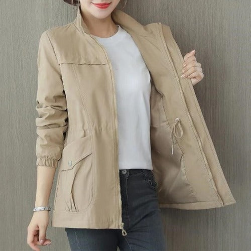 Amawinc Veste Zip Léger Pour Le Quotidien Polyvalente Veste Extérieure Par Temps Changeant