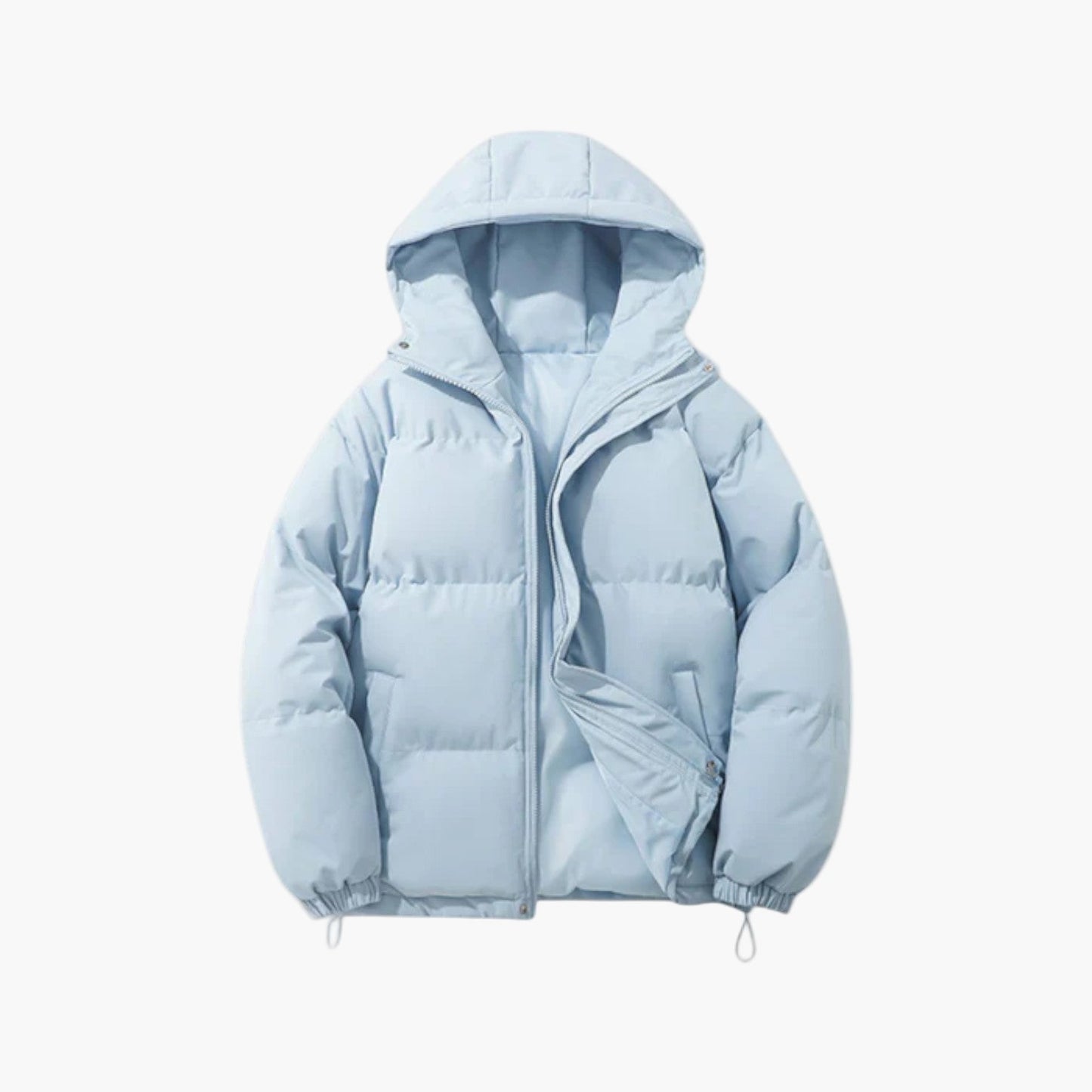 Veste Matelassée Homme À Capuche Zip Beige Amawinc Chaude Et Légère Pour L'Hiver