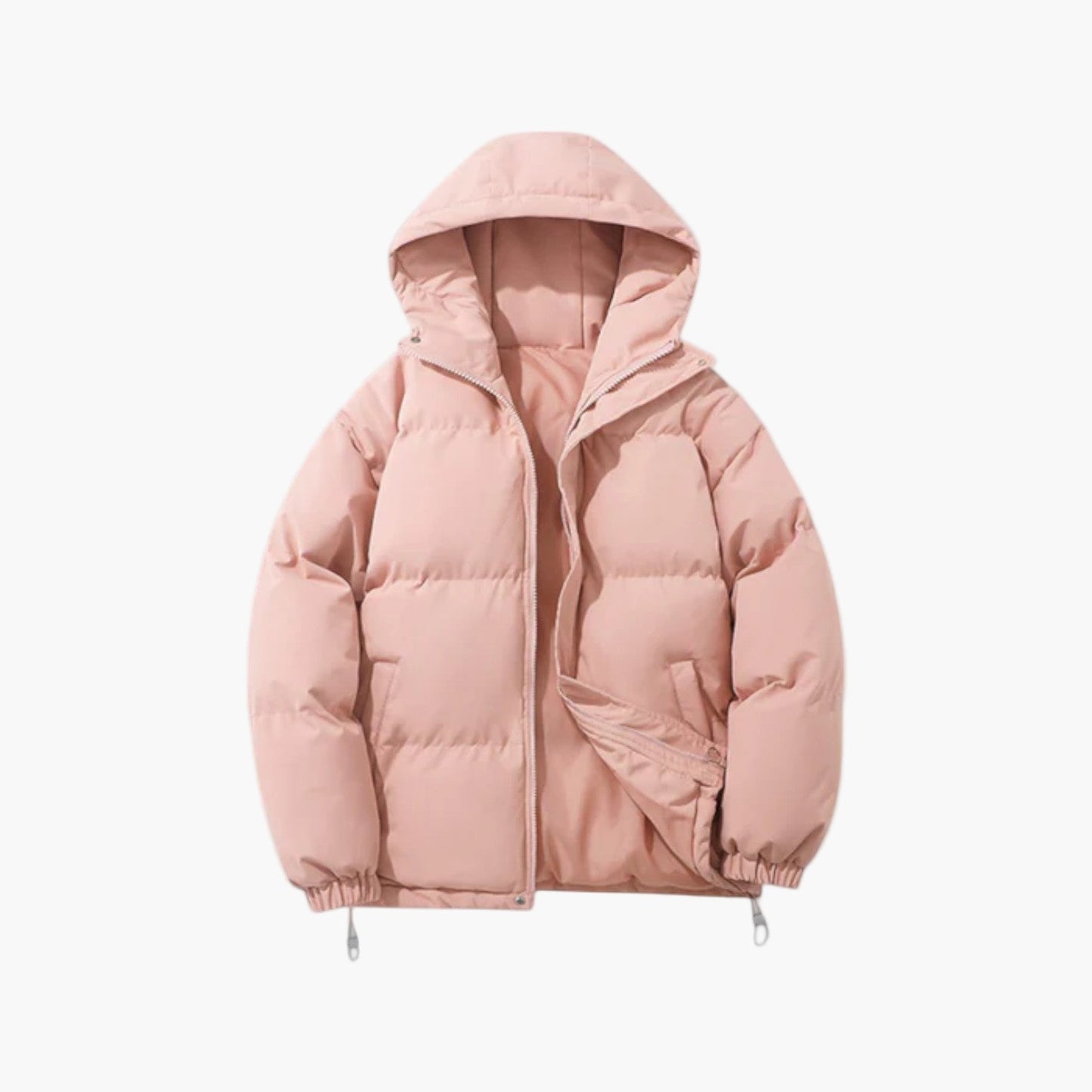 Veste Matelassée Homme À Capuche Zip Beige Amawinc Chaude Et Légère Pour L'Hiver
