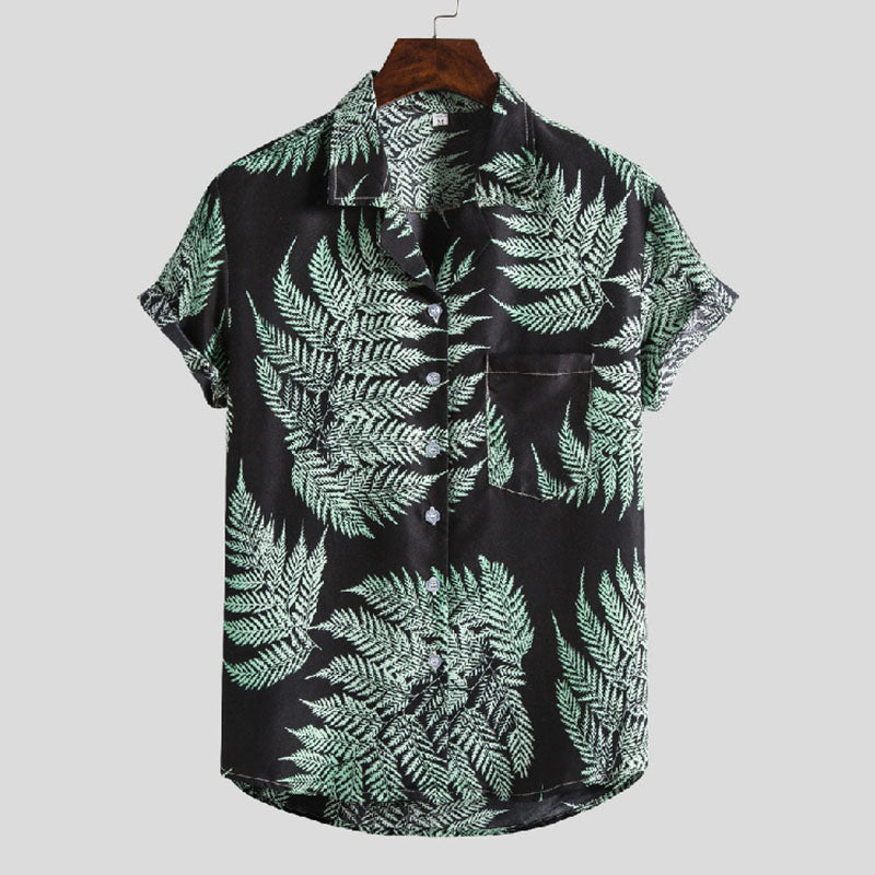 Cooles Herren-Kurzarmshirt mit auffälligem Blumendesign