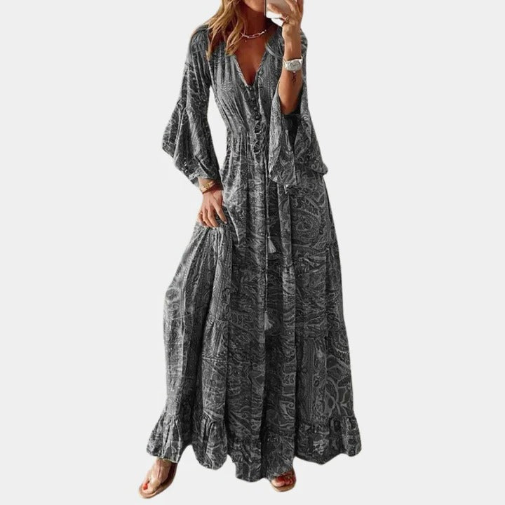 Robe Longue Femme Bohème Confortable Idéale Tous Jours Occasions Décontractées Semi Formelles