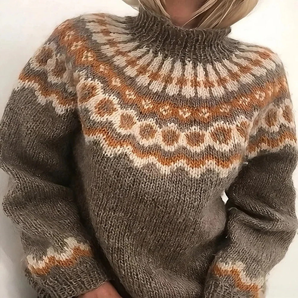 Pull En Laine Islandaise À Col Roulé Pour L Hiver Confortable Et Style Classique Intemporel