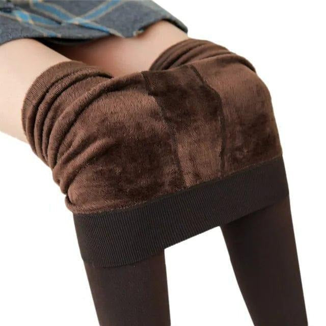 Leggings Doublés Polaire Pour Temps Froid Confortables Et Elastiques Pour La Maison Et Extérieur