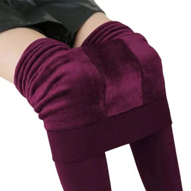 Leggings Doublés Polaire Pour Temps Froid Confortables Et Elastiques Pour La Maison Et Extérieur