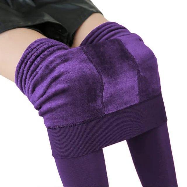Leggings Doublés Polaire Pour Temps Froid Confortables Et Elastiques Pour La Maison Et Extérieur