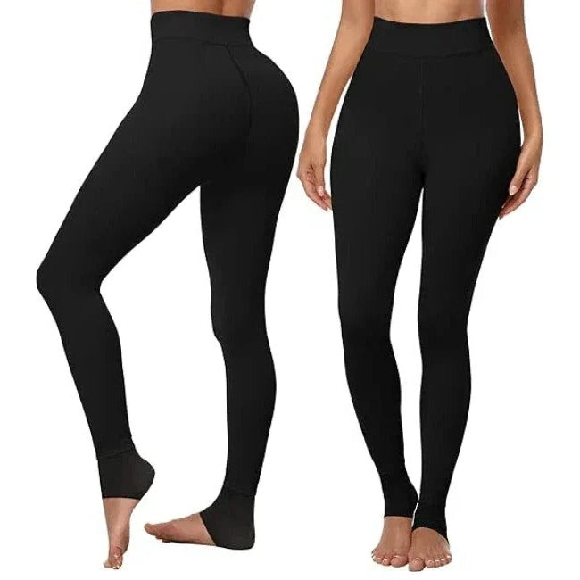 Leggings Doublés Polaire Pour Temps Froid Confortables Et Elastiques Pour La Maison Et Extérieur