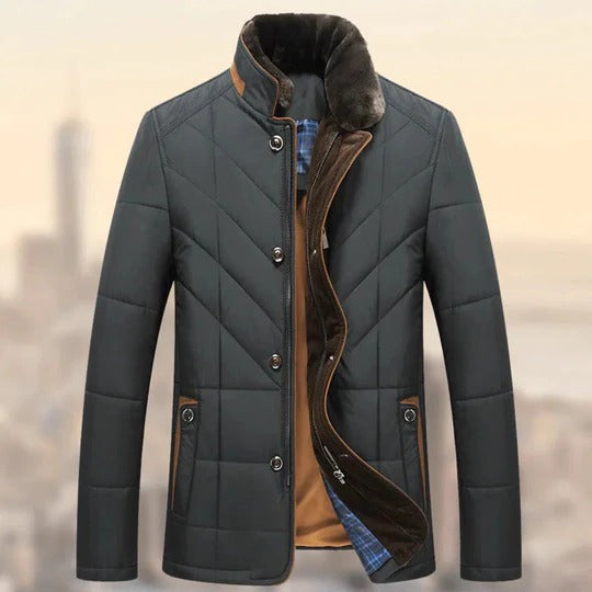 Amawinc Manteau Hiver Long Matelassé Pour Homme Avec Couverture Totale Et Silhouette Droite