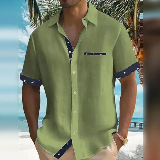 Chemise Homme Amawinc Gris À Manches Courtes Tailorée Ajustée Avec Coupe Structurée Pour Tenue Décontractée Et Habillage
