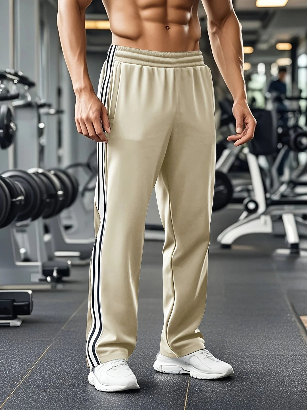 Pantalon De Sport Pour Homme Amawinc Avec Taille À Cordon De Serrage Pour Course Entraînement En Salle