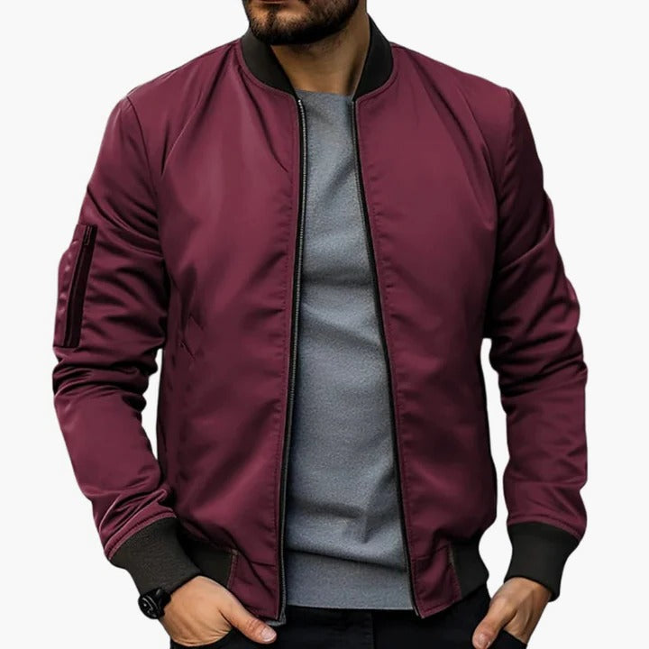 Veste Bomber Homme Slim Moderne Avec Doublure Intérieure Pour Les Saisons De Transition