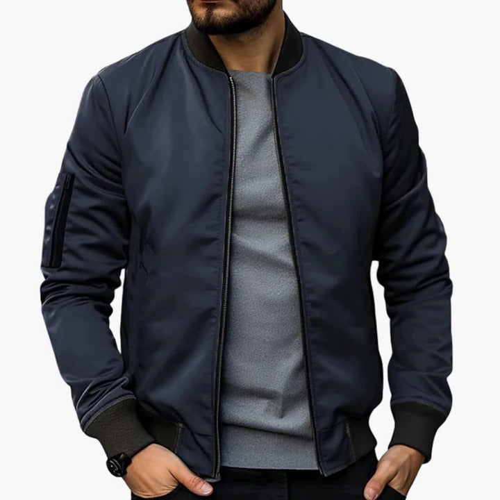 Veste Bomber Homme Slim Moderne Avec Doublure Intérieure Pour Les Saisons De Transition