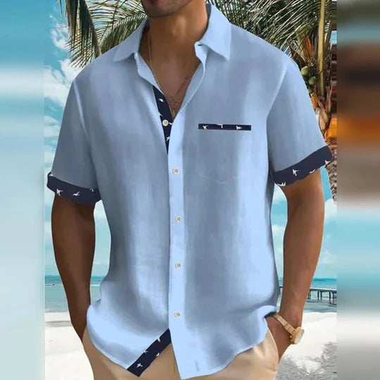 Chemise Homme Amawinc Gris À Manches Courtes Tailorée Ajustée Avec Coupe Structurée Pour Tenue Décontractée Et Habillage