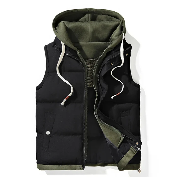 Gilet Puffer À Capuche Pour Homme Léger Et Isolant Pour Une Chaleur Confortable En Ville Amawinc