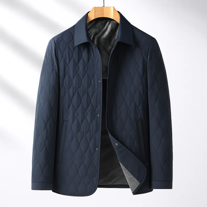 Veste Matelassée Pour Homme Avec Extérieur En Coton Léger Et Doublure En Soie Mulberry Motif Goutte