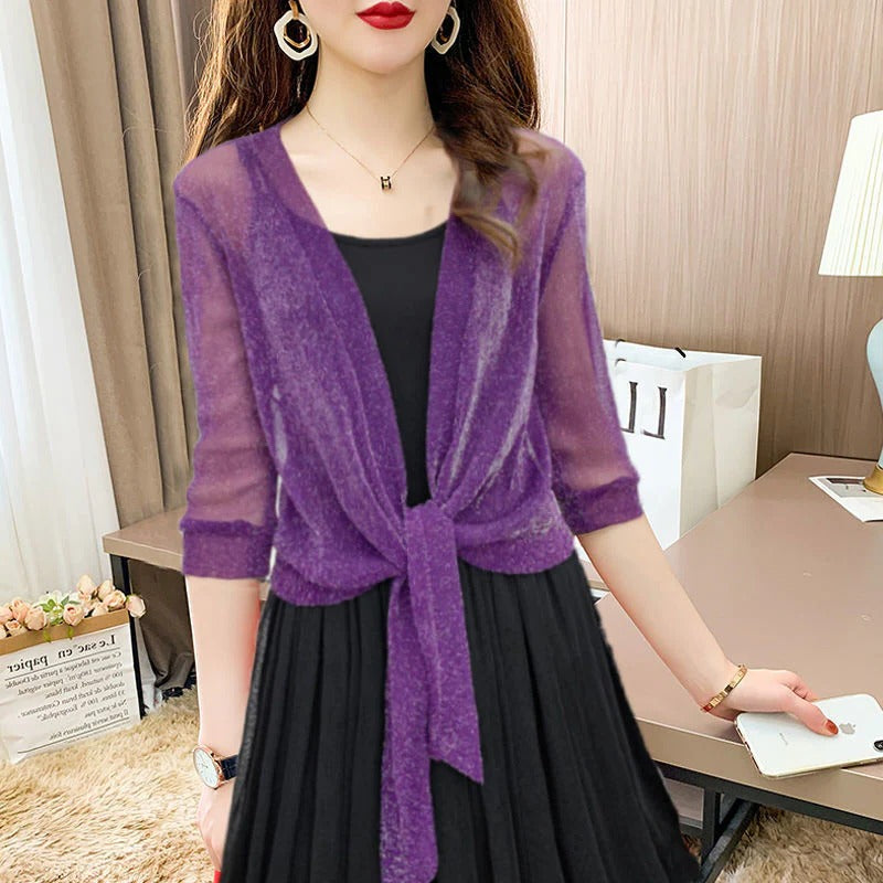 Blouse Ouverture Devant Printemps Décontractée En Tissu Léger Confort Fraîcheur Et Style