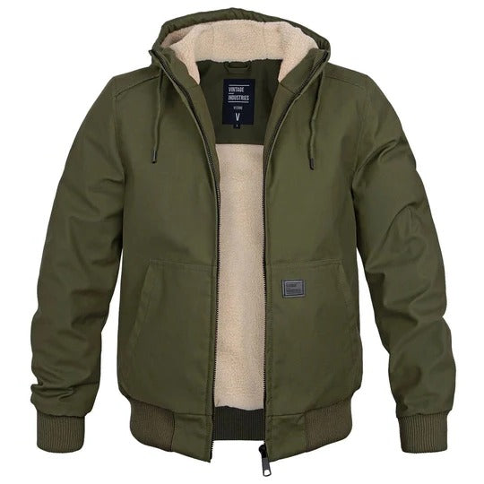 Veste D'Hiver Pour Homme À Capuche Isolante Avec Doublure Polaire Et Zip Durable Résistant