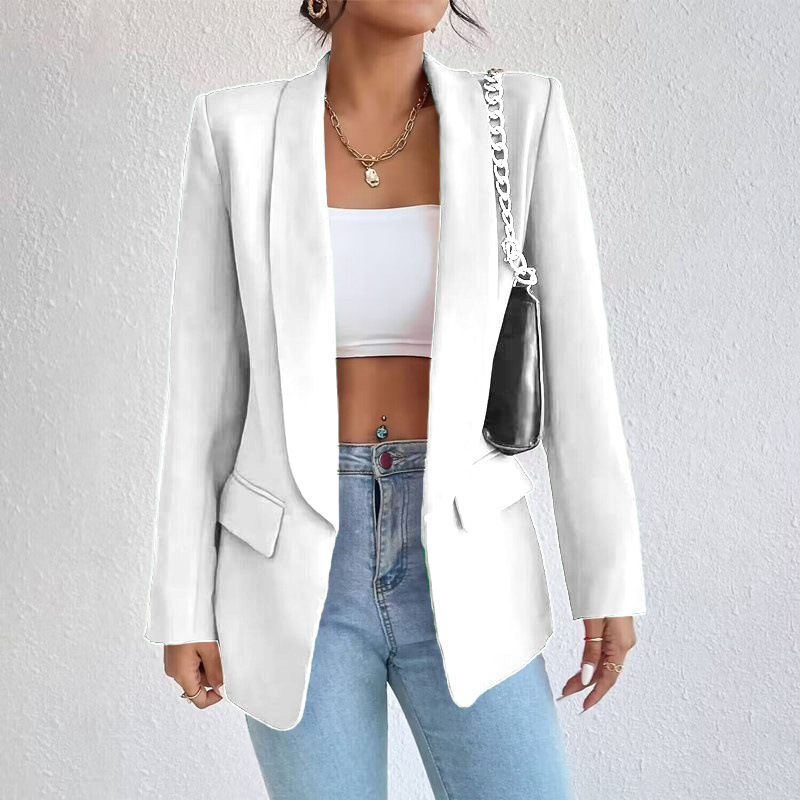 Avelena: Elegantes Blazer mit offenem Vorderteil und langen Ärmeln