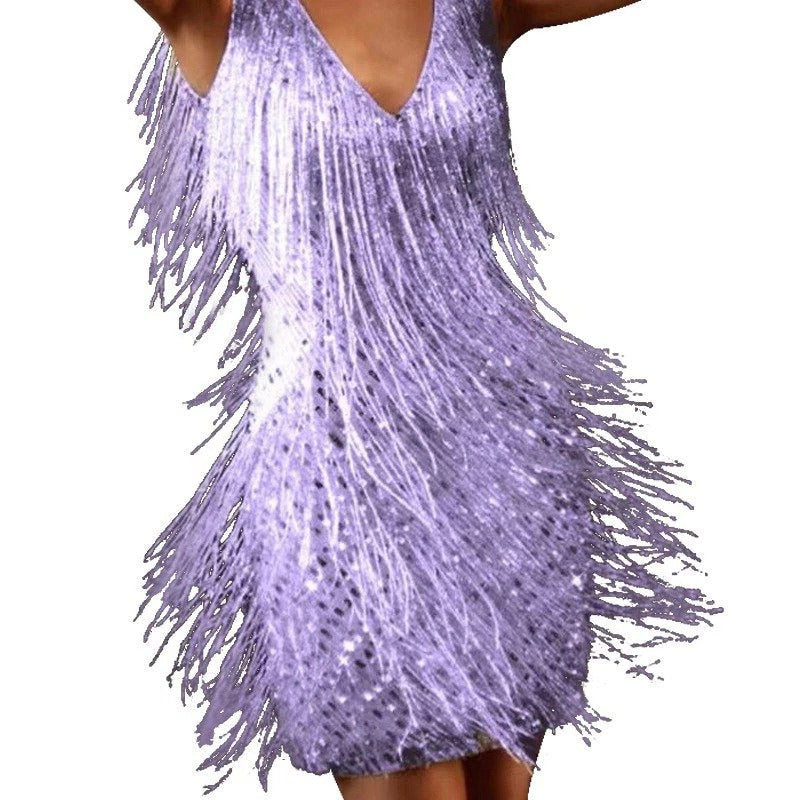 Robe De Cocktail À Franges Amawinc Moderne Silhouette Élégante Pour Soirées Et Événements Spéciaux