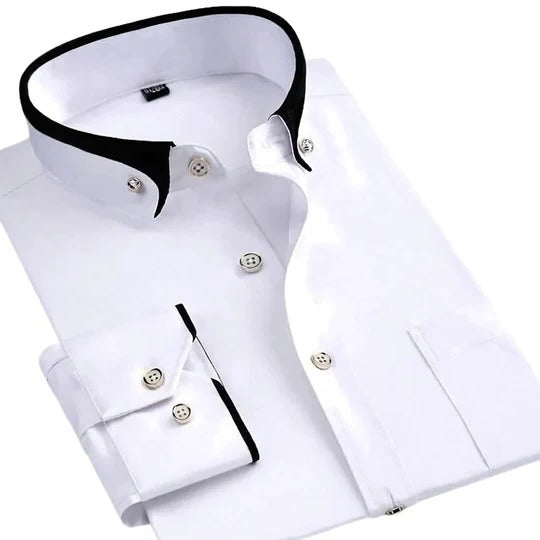 Chemise Homme Manches Longues Amawinc Silhouette Épurée Polyvalente Pour Quotidien Du Décontracté Au Habillé
