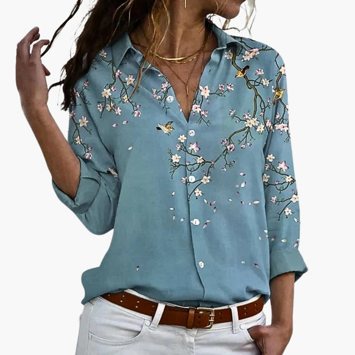 Blouse Femme Motif Paisley À Col V Coupe Ample Et Fluide Idéale Pour Journées Décontractées Et Élégantes