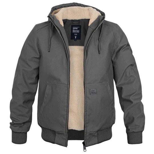 Veste D'Hiver Pour Homme À Capuche Isolante Avec Doublure Polaire Et Zip Durable Résistant