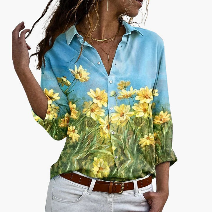 Blouse Femme Motif Paisley À Col V Coupe Ample Et Fluide Idéale Pour Journées Décontractées Et Élégantes