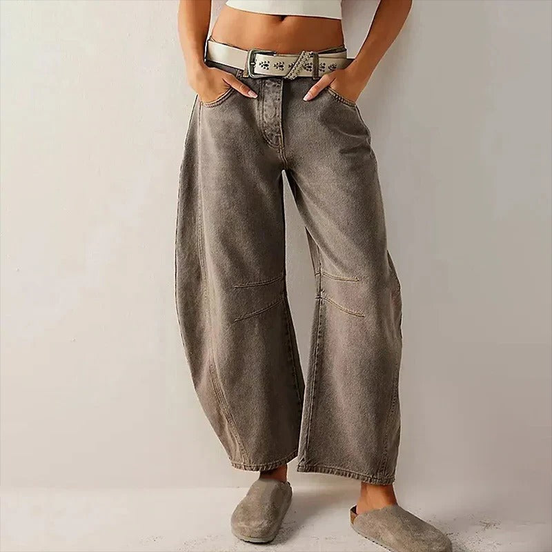 Jeans À Jambes Larges Décontractés Pour Style Quotidien Confortable Et Moderne Avec Coupe Structurée
