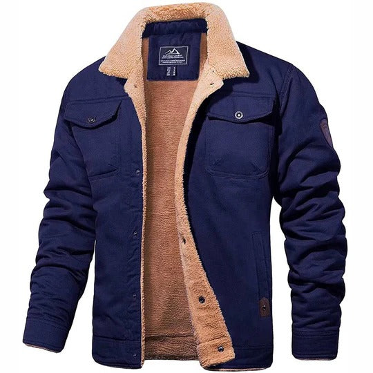 Veste Bomber Doublée Sherpa Pour Homme Avec Isolation Hivernale Complète Style Vintage Amawinc