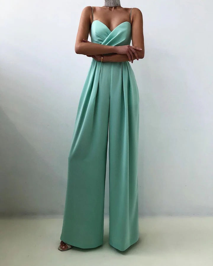 Combinaison Sans Manches Élégante Femme À Taille Marquée Polyvalente Pour Quotidien Silhouette Structurée Décolleté Net