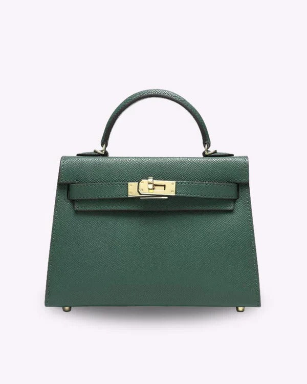 Mini Sac À Main Luxueux Avec Fermoir Doré Twist Et Finition Structurée Pour Toutes Occasions