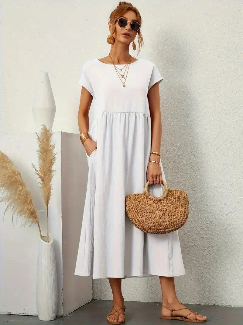 Robe Femme Élégante Avec Poches Amawinc Confort Quotidien Et Style Polyvalent Pour Toutes Les Occasions