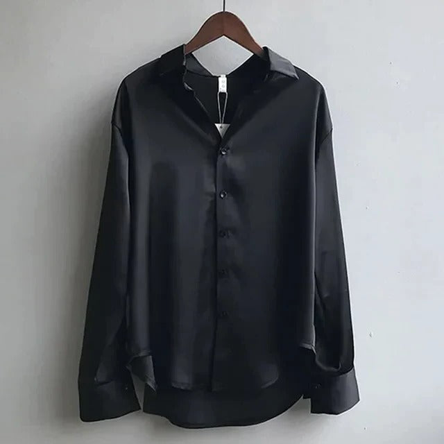 Blouse Décontractée Ample Amawinc Pour Tous Les Jours Et Moments Élégants Avec Finition Subtile Et Brillante
