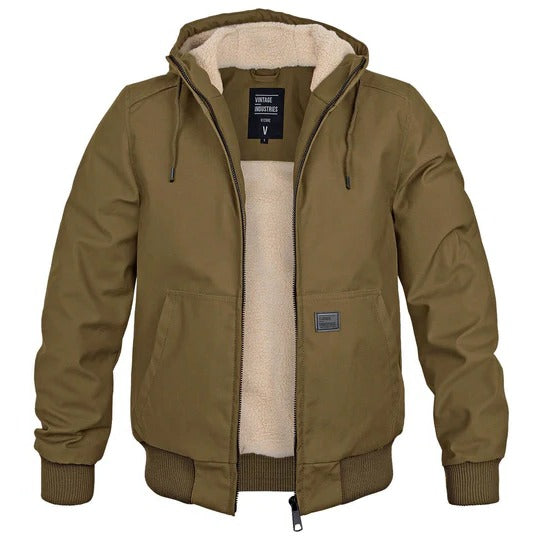 Veste D'Hiver Pour Homme À Capuche Isolante Avec Doublure Polaire Et Zip Durable Résistant
