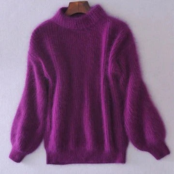 Pull Femme Couleur Unie En Maille Confort Élégance Quotidienne Avec Coupe Équilibrée Polyvalente