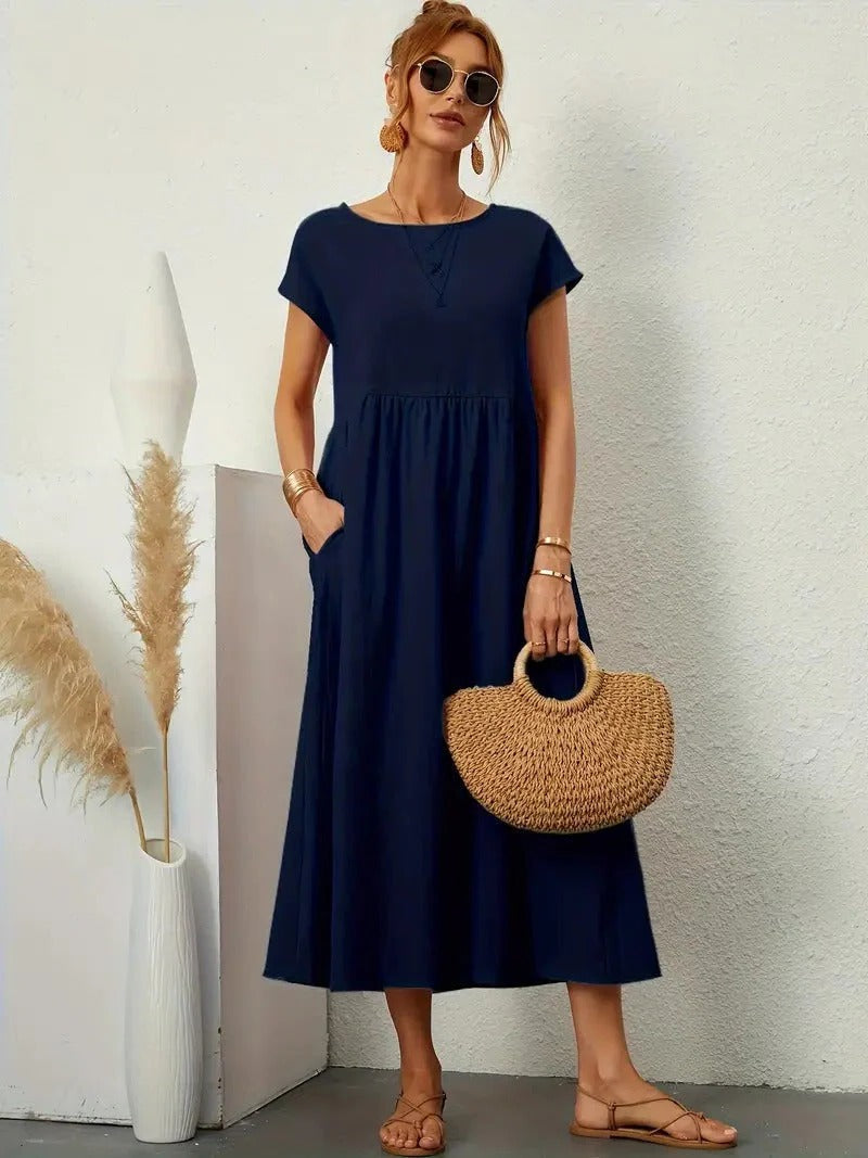 Robe Femme Élégante Avec Poches Amawinc Confort Quotidien Et Style Polyvalent Pour Toutes Les Occasions