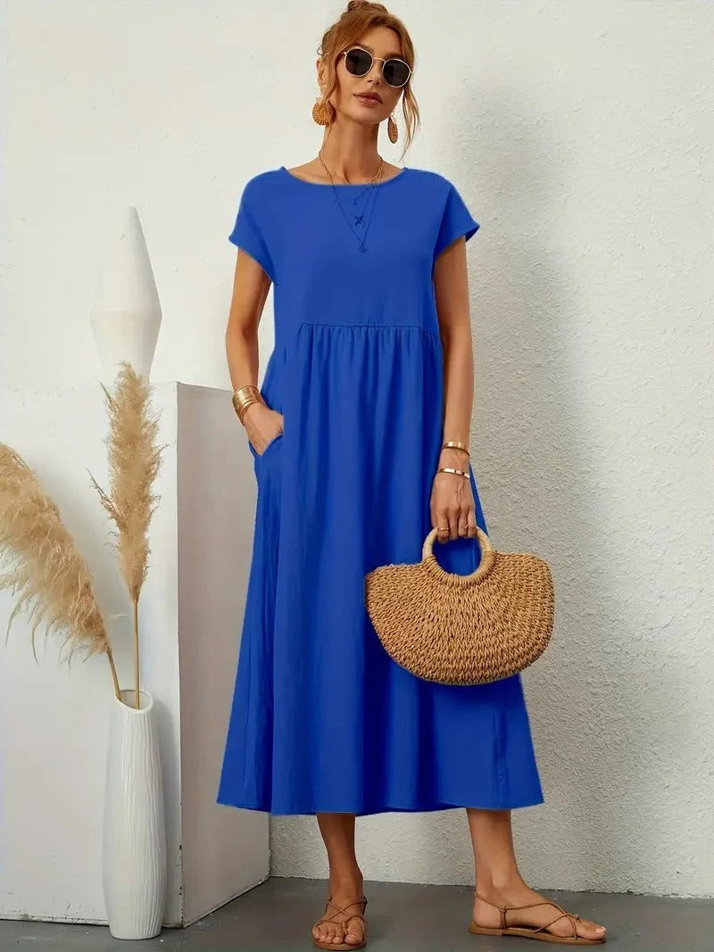 Robe Femme Élégante Avec Poches Amawinc Confort Quotidien Et Style Polyvalent Pour Toutes Les Occasions