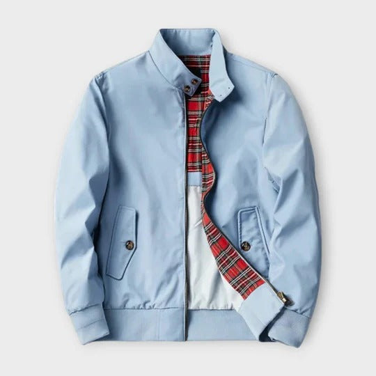 Amawinc Veste Homme Légère De Transition Avec Fermeture Éclair Doublure À Carreaux Pour Tous Les Jours