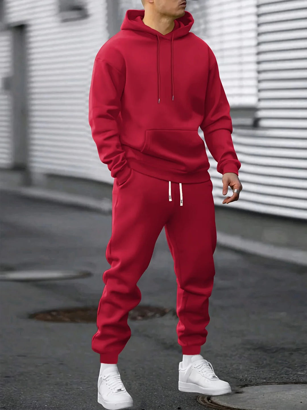 Ensemble Survêtement Homme Avec Sweat À Capuche Et Jogger Premium Fleece Pour Fitness Et Détente