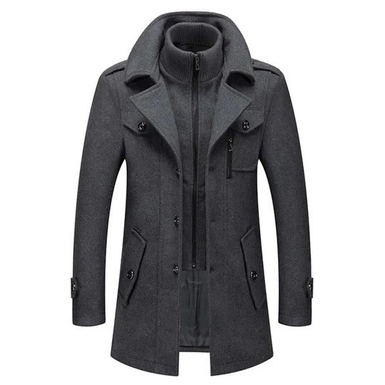 Manteau Hiver Homme Deux Pièces Amawinc Avec Doublure Thermique Et Col Anti Vent