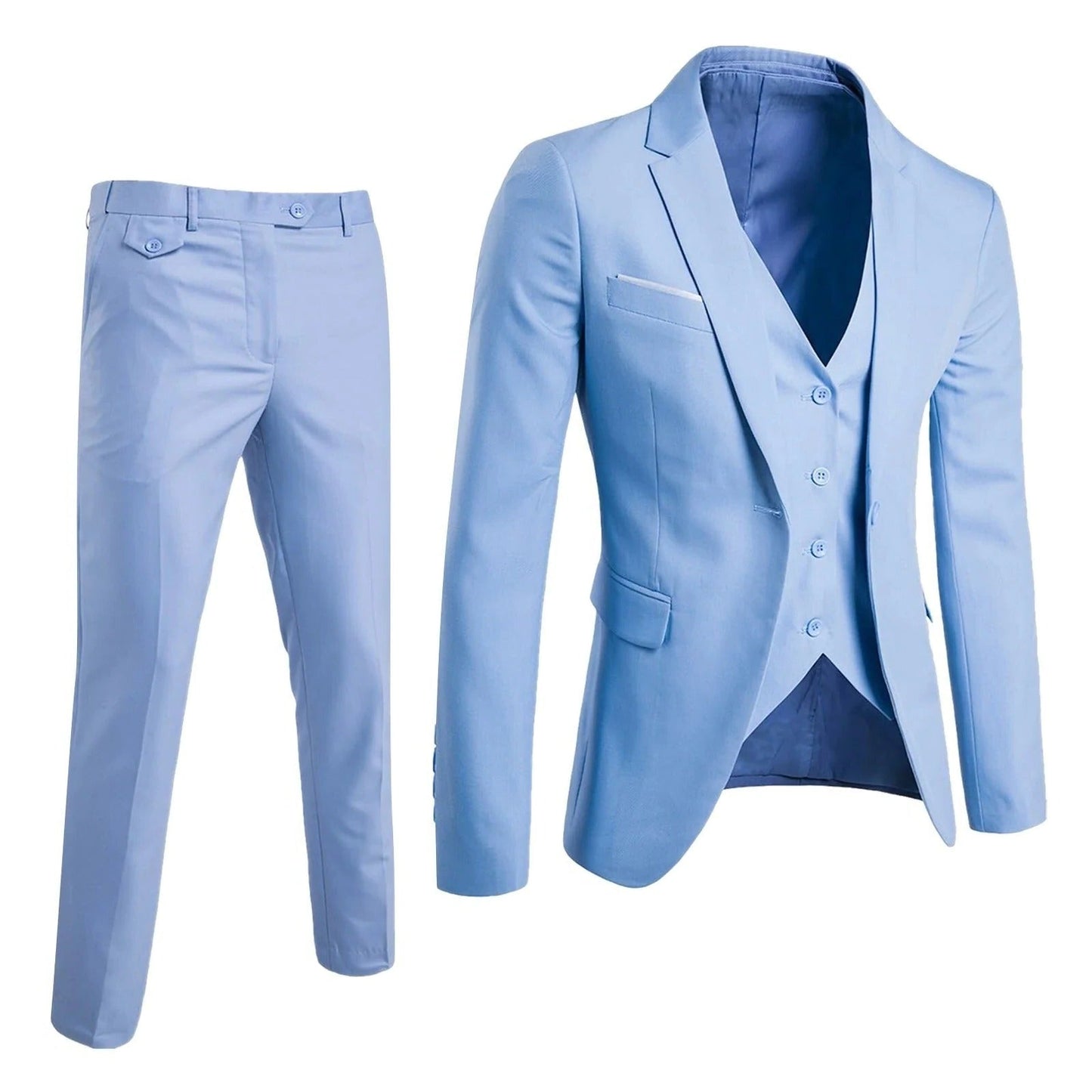 Ensemble Costume Homme 3 Pièces Amawinc Avec Veste Gilet Pantalon Pour Occasions Professionnelles
